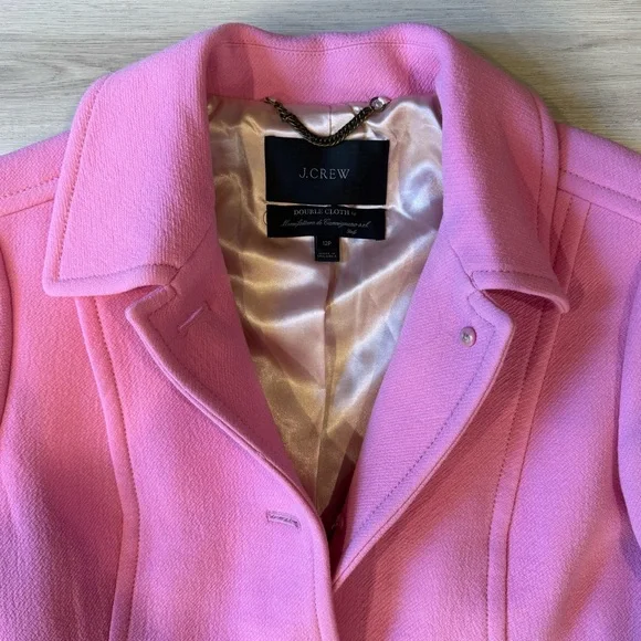 J.Crew Classic lady day coat in Pink Italian double-cloth wool with Thinsulate® - Picture 3 of 8